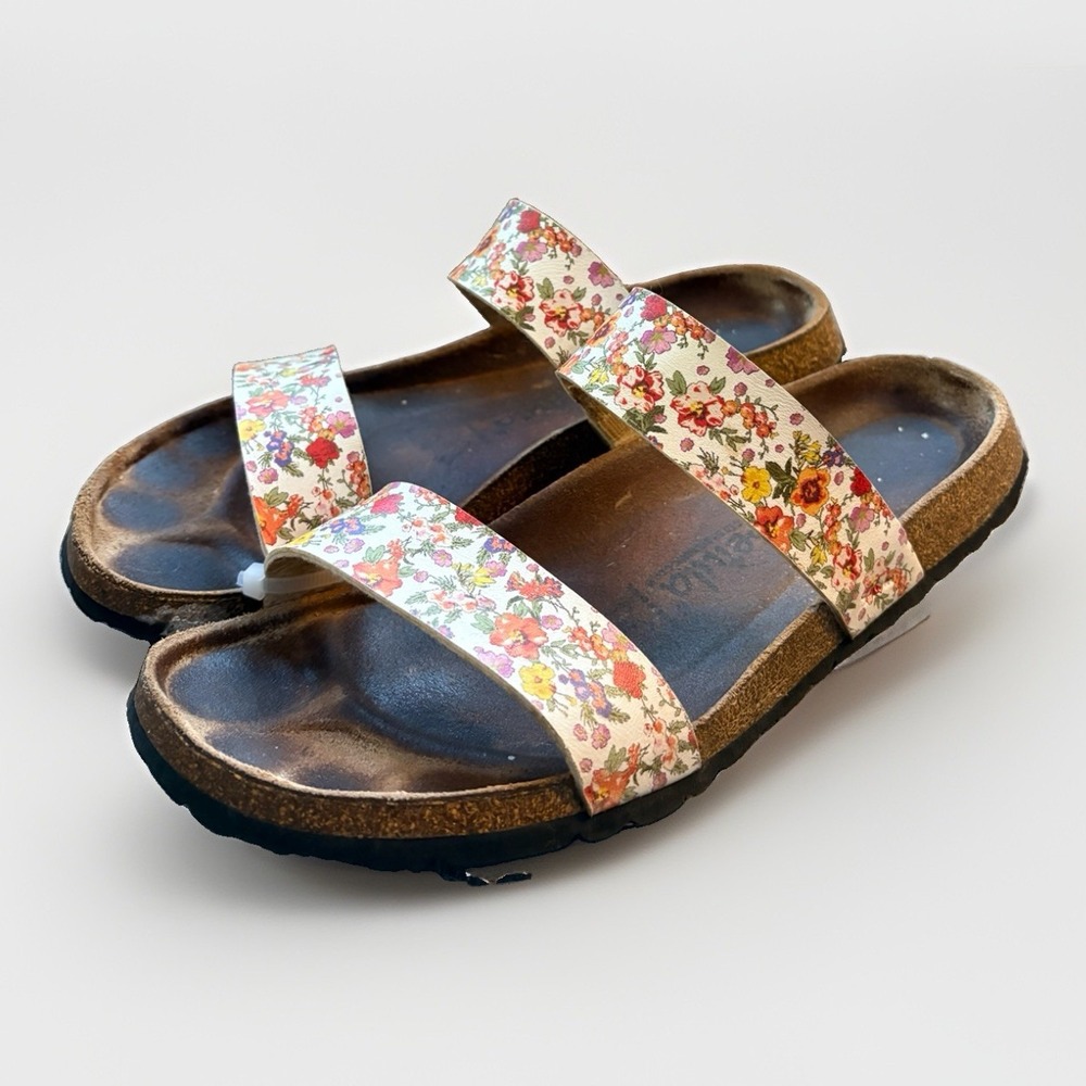 Birkenstock Betula White Floral Quito Sandals US Women's 9 Strap Slides Spring